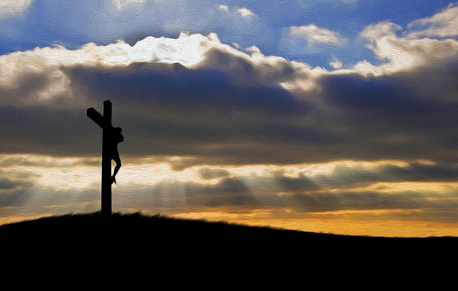 Easter Photograph - Jesus Christ Crucifixion on Good Friday Silhouette #3 by Matthew Gibson Easter Photograph - Jesus Christ Crucifixion on Good Friday Silhouette #3 by Matthew Gibson