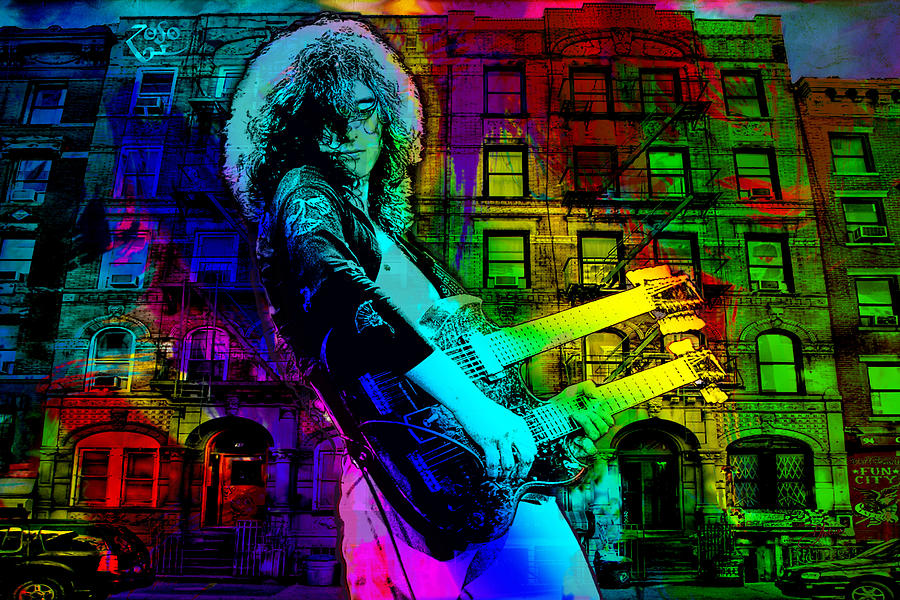 Jimmy Page Digital Art - Jimmy Page by Dancin Artworks