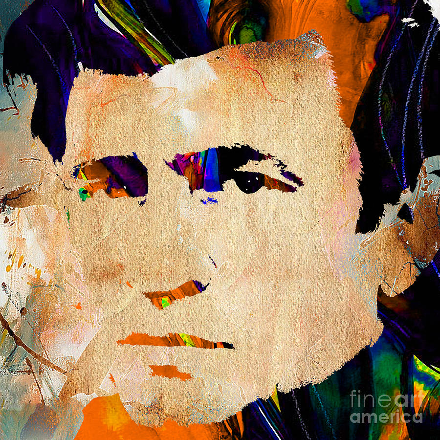 Johnny Cash Collection #3 Mixed Media by Marvin Blaine