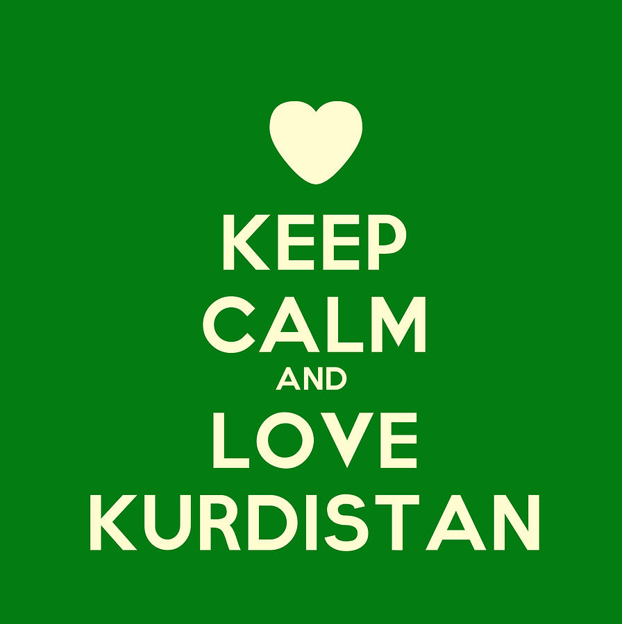 Keep Calm And Love Kurdistan #3 Painting by Celestial Images