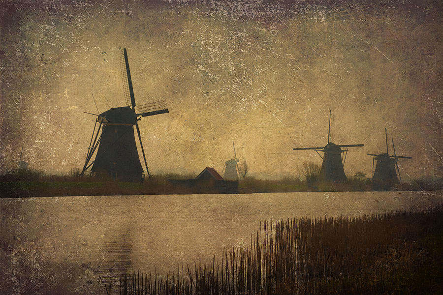 Kinderdijk Windmills Photograph by Maria Heyens