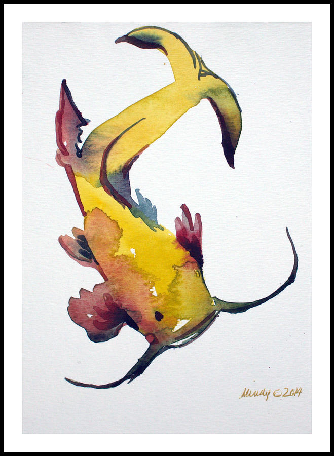 Koi #3 Painting by Mindy Newman
