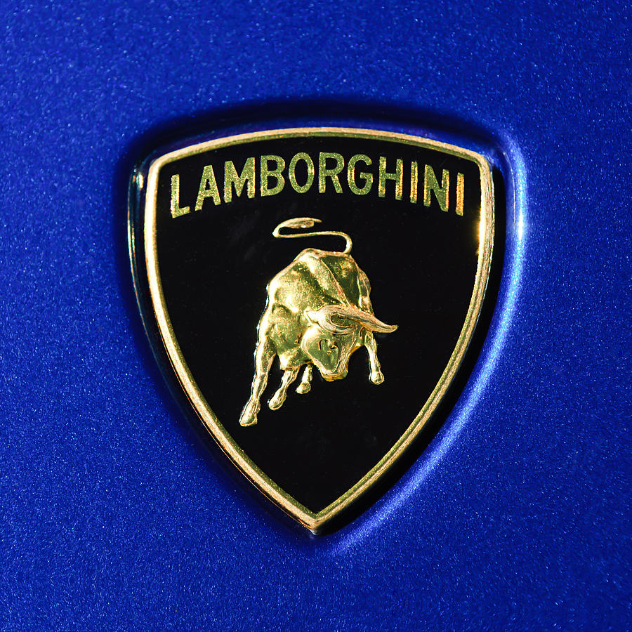 Car Photograph - Lamborghini Emblem #3 by Jill Reger