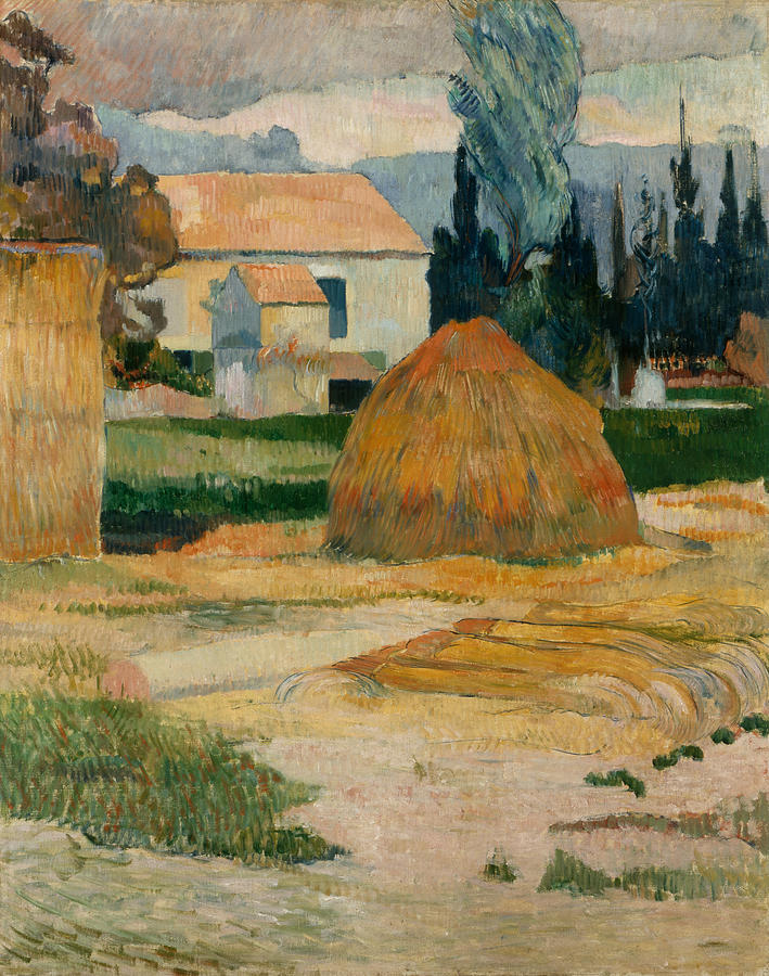 Landscape near Arles #9 Painting by Paul Gauguin