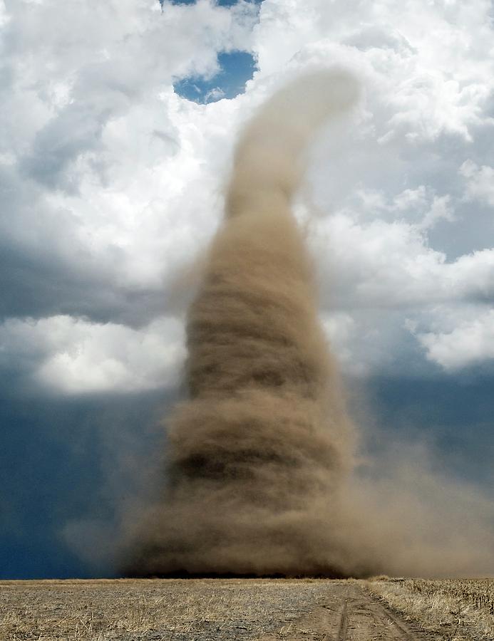 Nature Photograph - Landspout Tornado #3 by Jim Reed Photography/science Photo Library