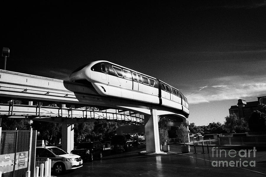 Las Vegas monorail train Nevada USA Photograph by Joe Fox - Fine Art ...