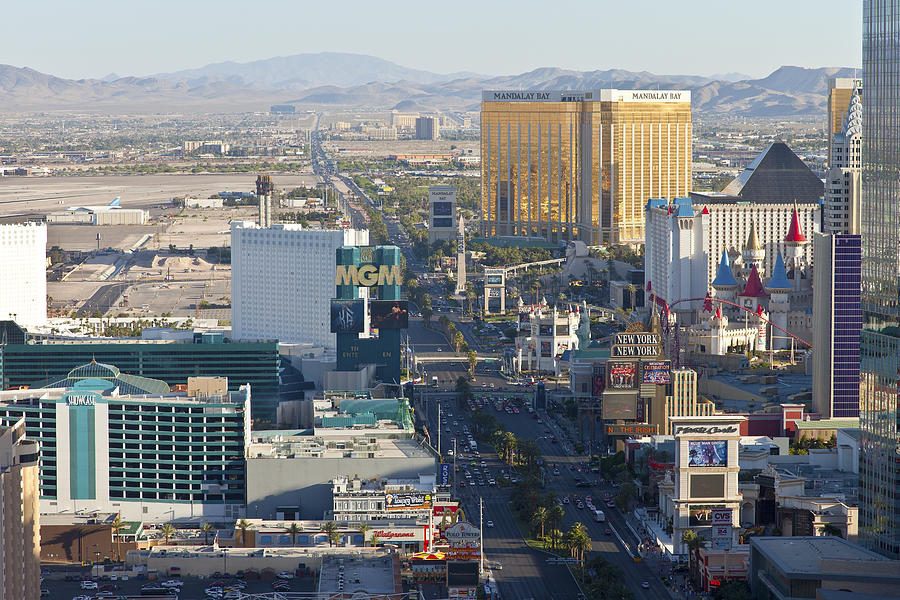 Las Vegas Nevada The Strip Entertainment City. Photograph by Gino Rigucci