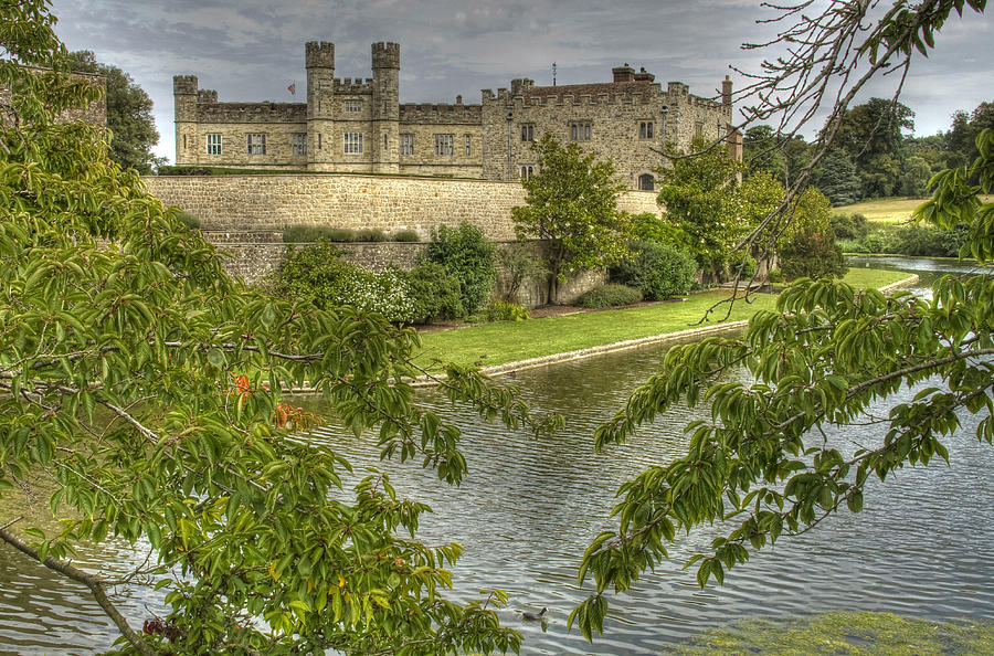 Geese Photograph - Leeds Castle Kent and mote #3 by David French
