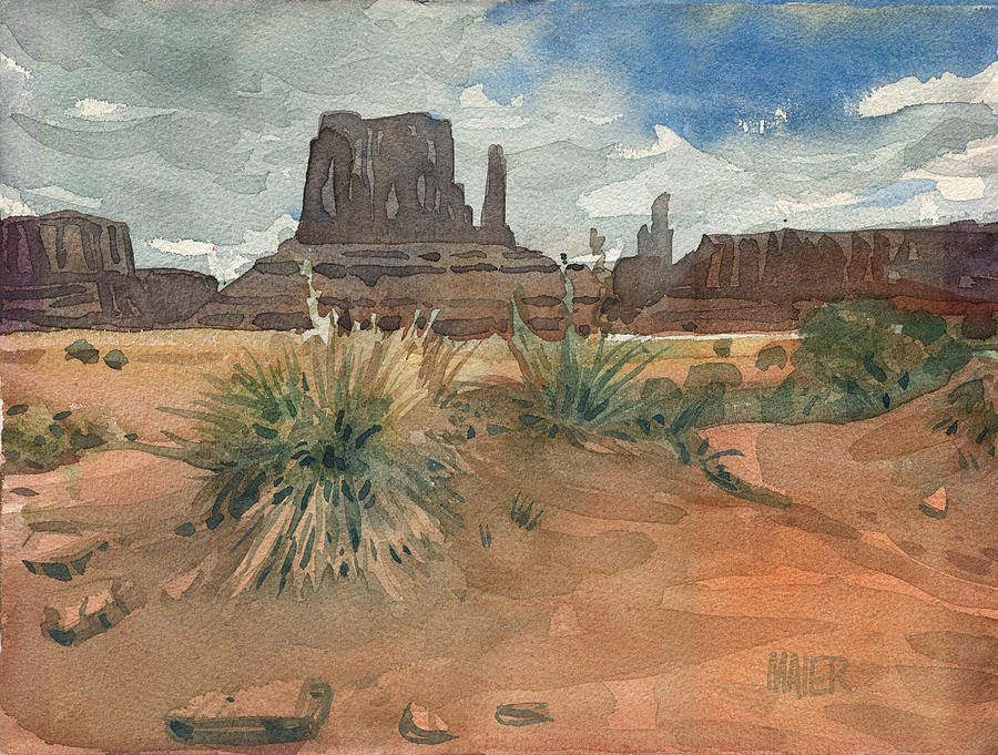 Desert Painting - Left Mitten #3 by Donald Maier