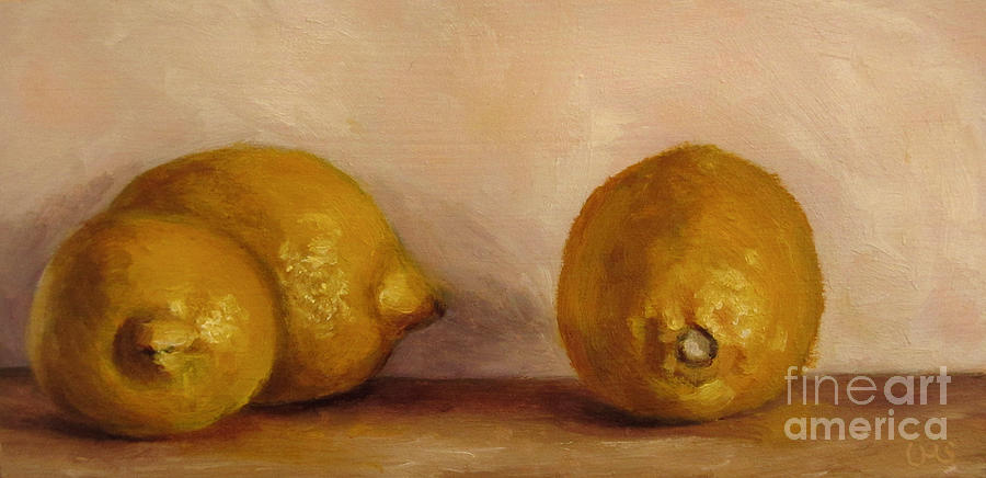 3 Lemons Painting by Ulrike Miesen-Schuermann