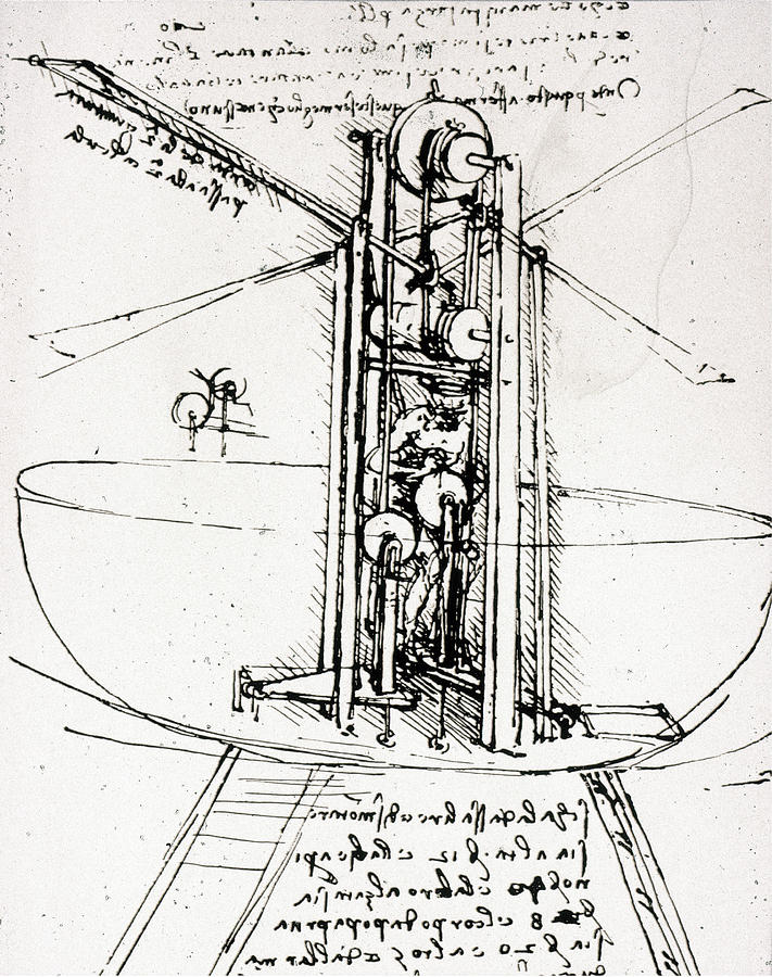Да винчи летательный аппарат чертежи