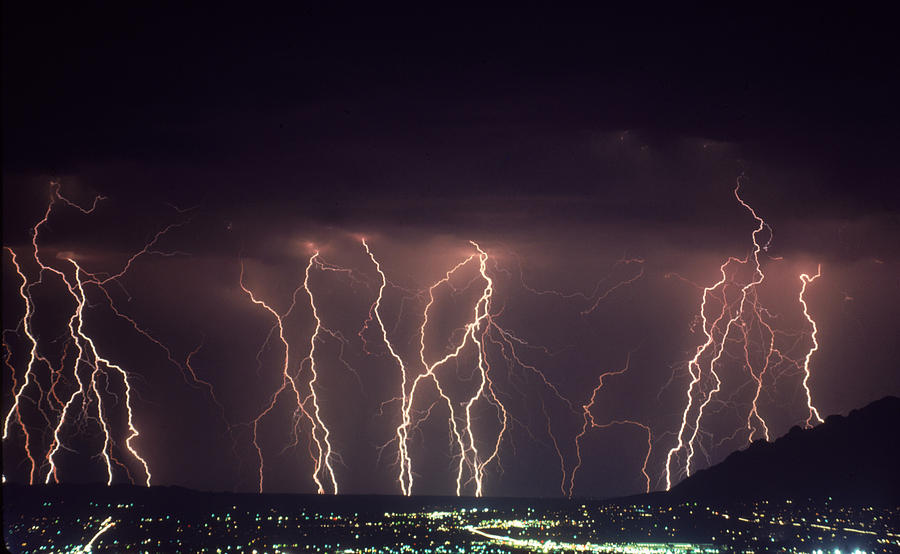 Lightning Over Tucson #3 Photograph by Ralph Wetmore