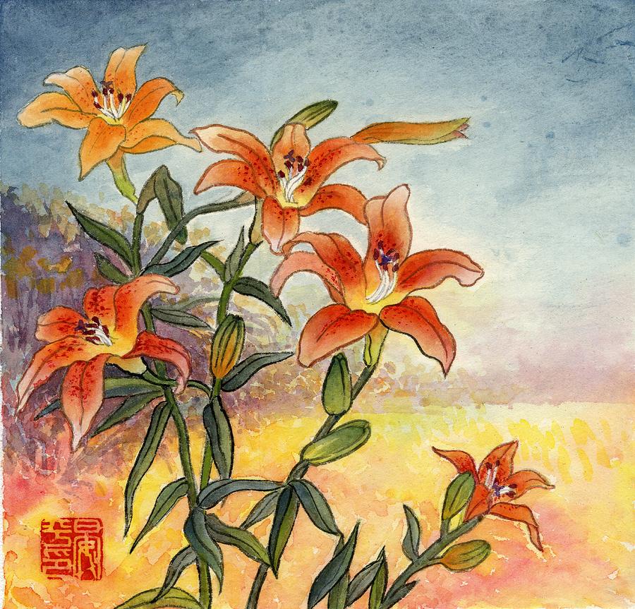 Lily #3 Painting by Ping Yan