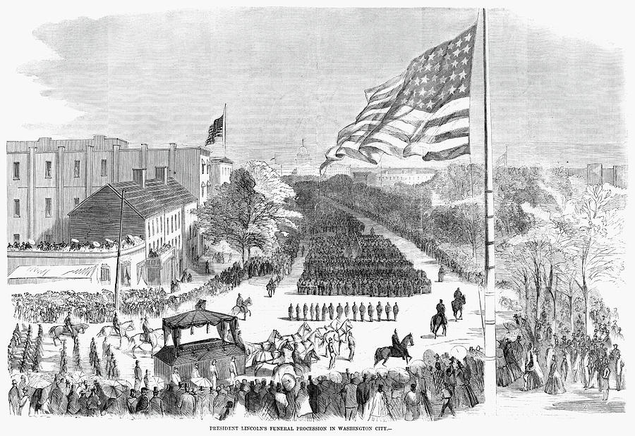 Lincolns Funeral, 1865 #3 Painting by Granger