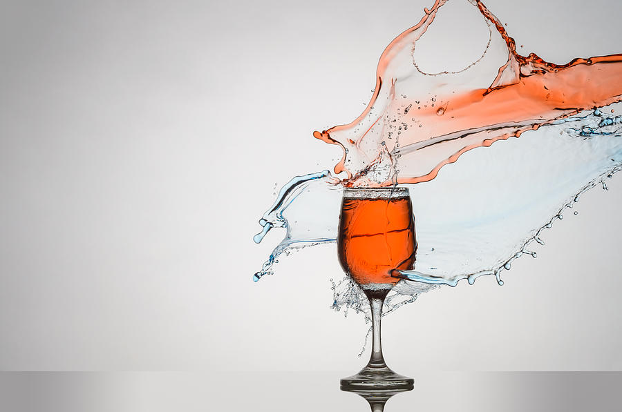 Liquid Splash Wine Glass #3 Photograph by Andy Astbury