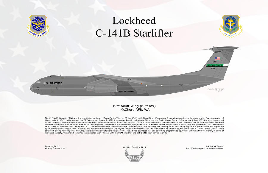 Lockheed C-141B Starlifter #10 Digital Art by Arthur Eggers