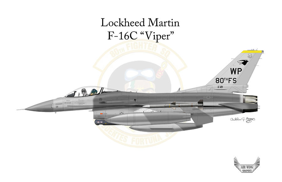 Viper Digital Art - Lockheed Martin F-16C Viper #1 by Arthur Eggers