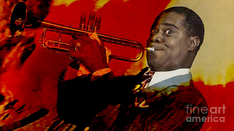Louis Armstrong #3 Mixed Media by Marvin Blaine