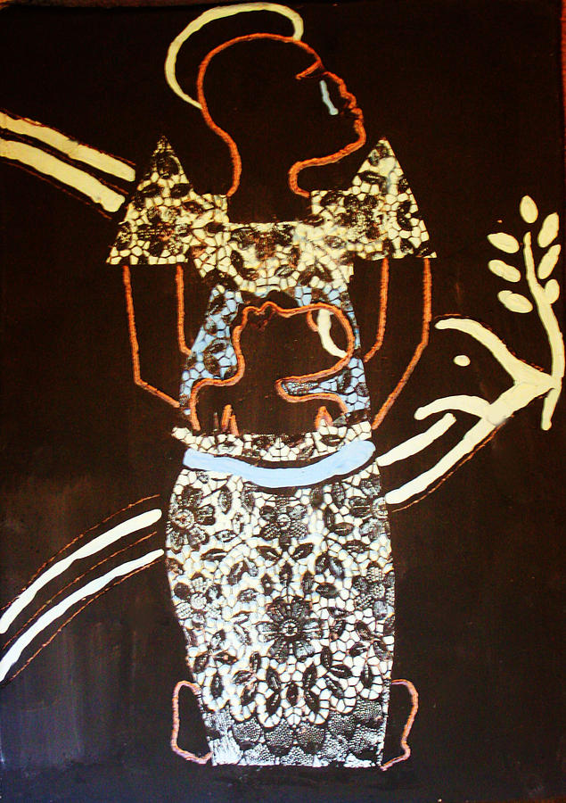 Madonna and Child #3 Painting by Gloria Ssali