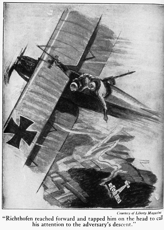 Book Drawing - Manfred Von Richthofen (1892-1918) #3 by Granger