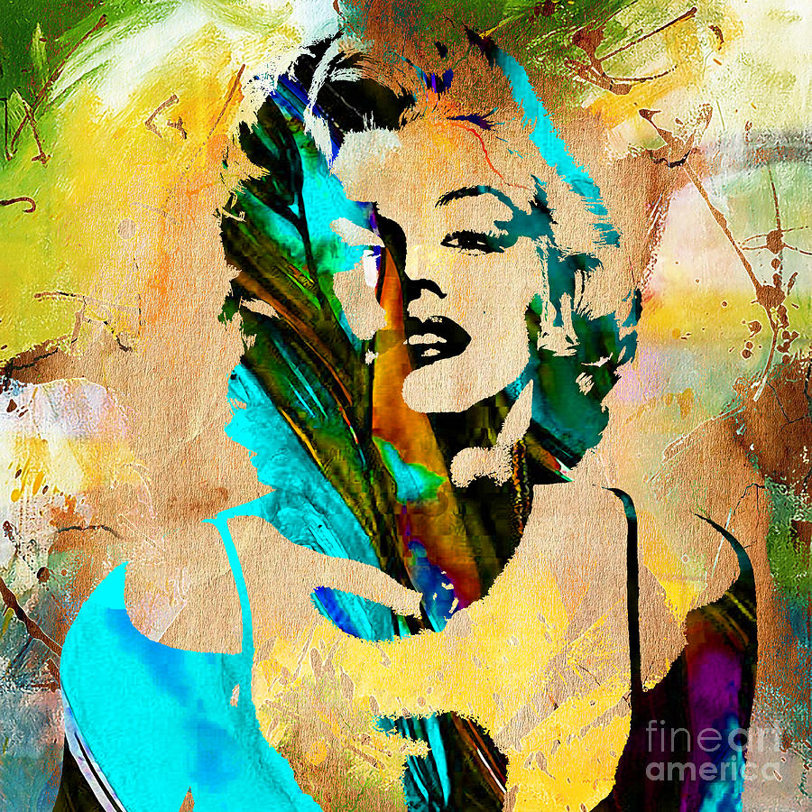 Cool Mixed Media - Marilyn Monroe Painting #5 by Marvin Blaine