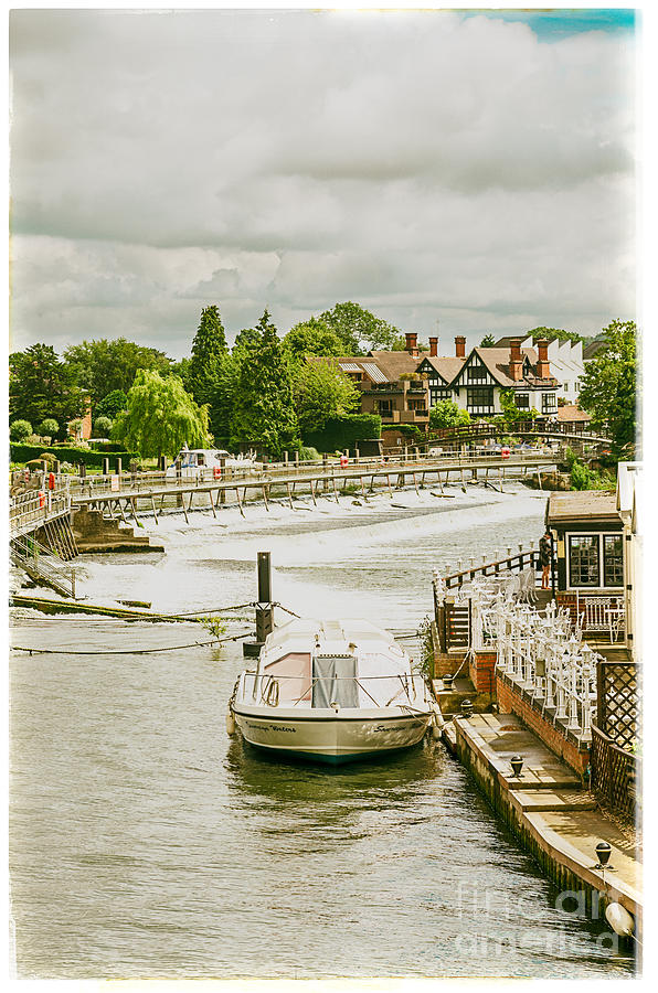 Marlow Weir as seen from Marlow Suspension Bridge  #3 Photograph by Lenny Carter