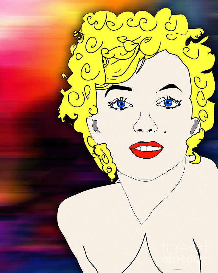Marylin Monroe Painting #3 Mixed Media by Marvin Blaine