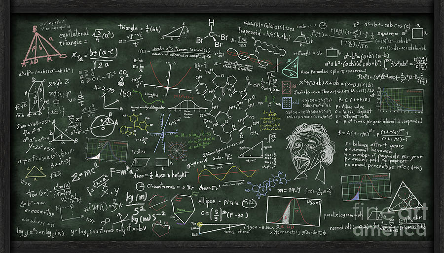 Complex Math Equation On Chalkboard   3 Maths Formula On Chalkboard Setsiri Silapasuwanchai 