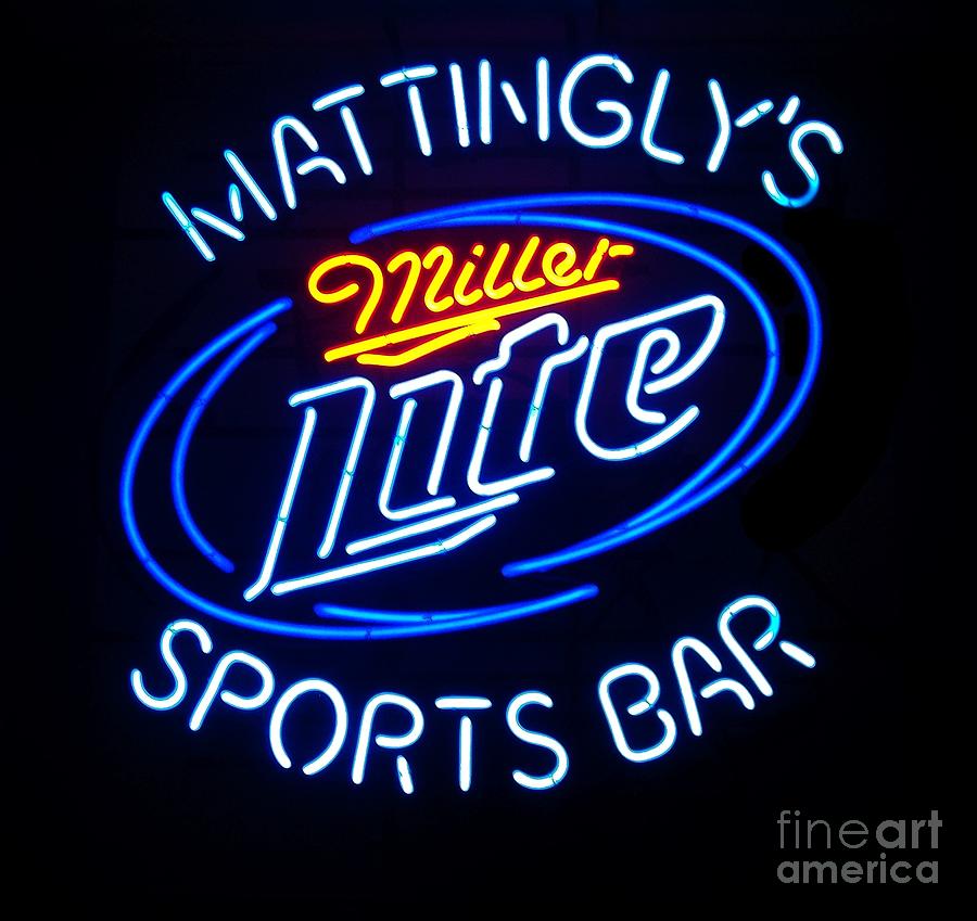 Mattinglys and Miller Lite Photograph by Kelly Awad