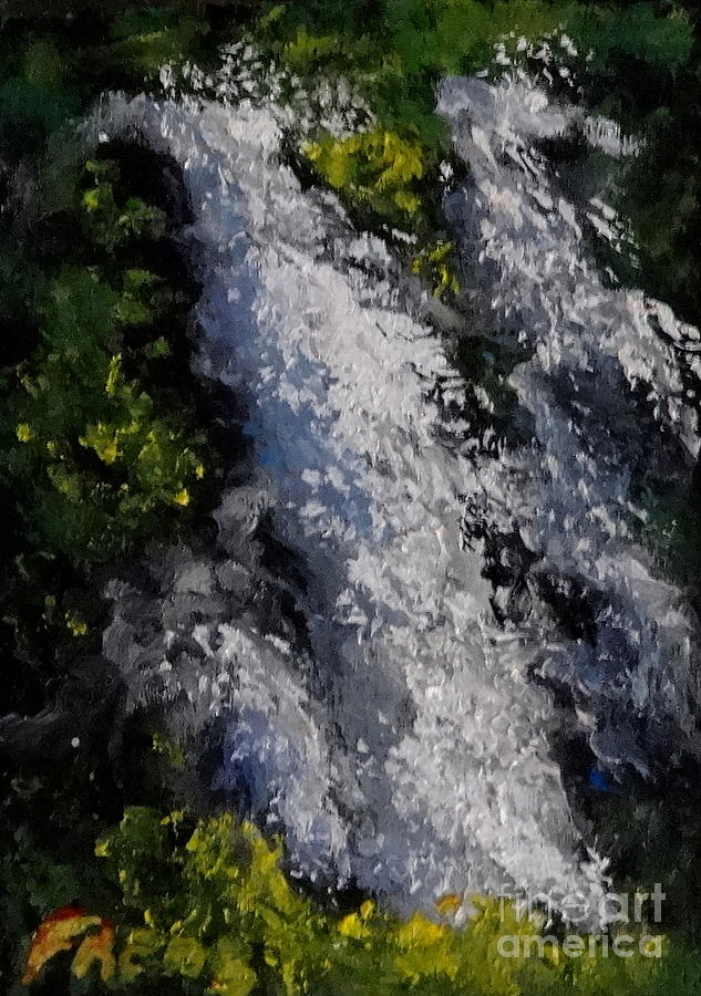 Maui Waterfall #3 Painting by Fred Wilson