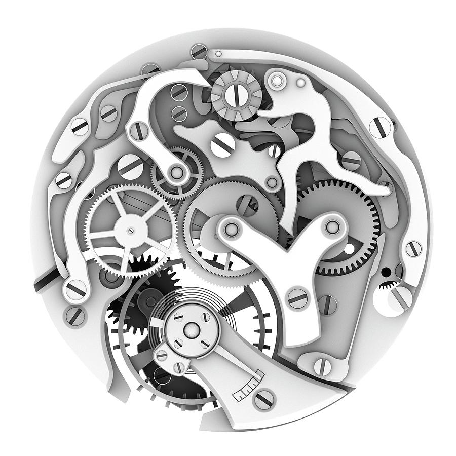 Mechanical Watch Interior #3 Photograph by Alfred Pasieka/science Photo Library