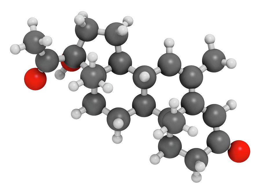 Illustration Photograph - Megestrol Molecule #3 by Molekuul