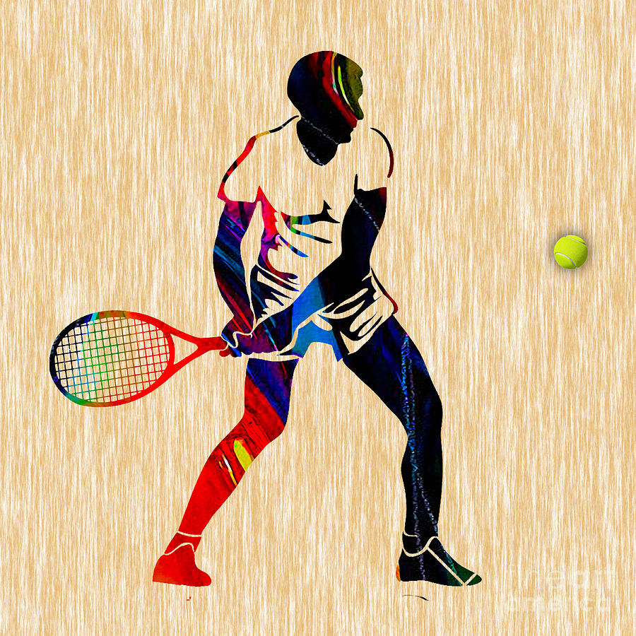 Mens Tennis #3 Mixed Media by Marvin Blaine