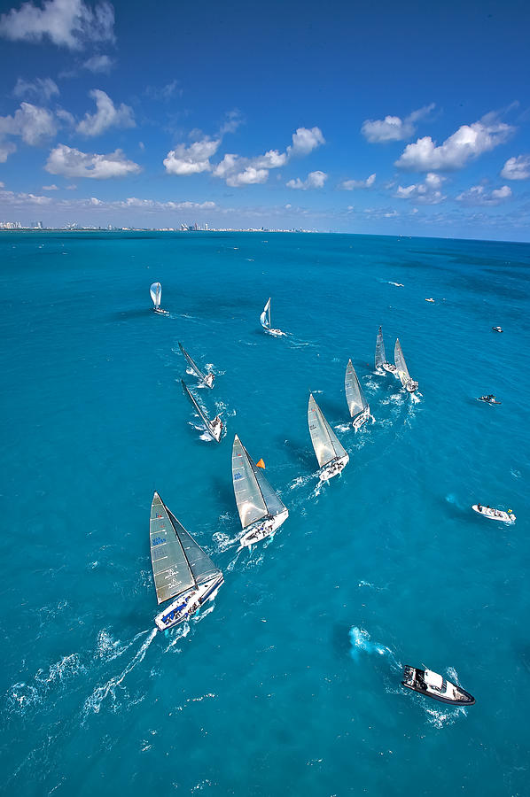 USE DISCOUNT CODE SGVVMT AT CHECK OUTMiami Skyline Regatta Photograph by Steven Lapkin