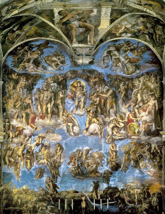 Michelangelo 1475-1564. Sistine Chapel #3 Photograph by Everett