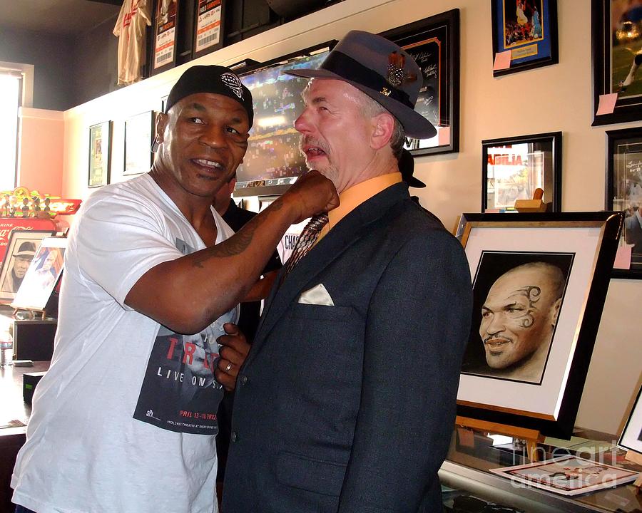 Mike Tyson and myself  at ManCave Memorabilia  #2 Photograph by Jim Fitzpatrick