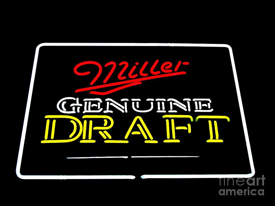 Miller Genuine Draft Photograph by Kelly Awad
