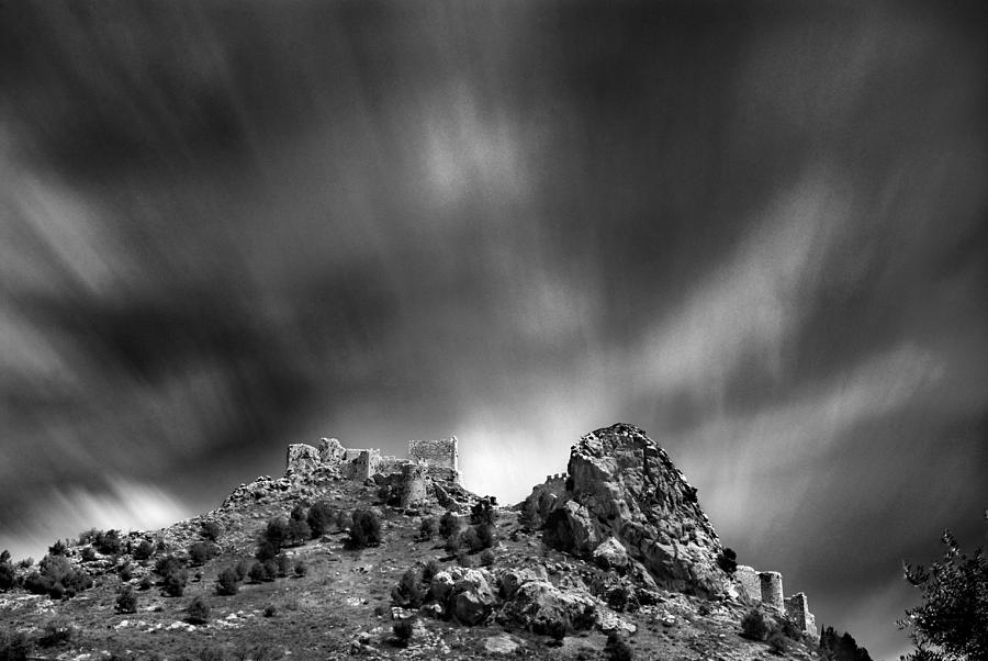 Black And White Photograph - Moclin Castle #3 by Guido Montanes Castillo