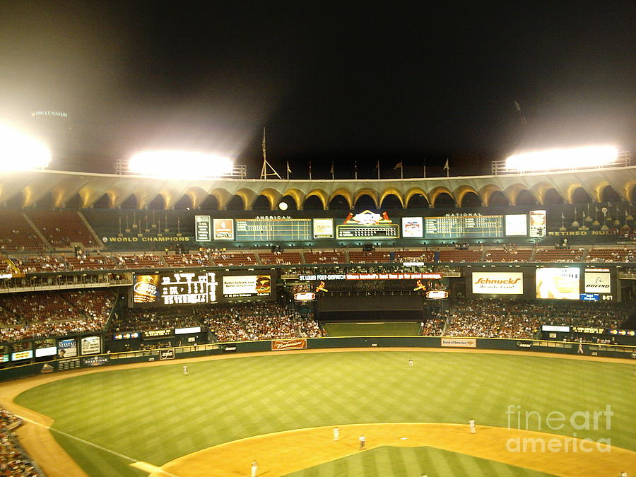 Baseball Photograph - Moon in the Arches by Kelly Awad