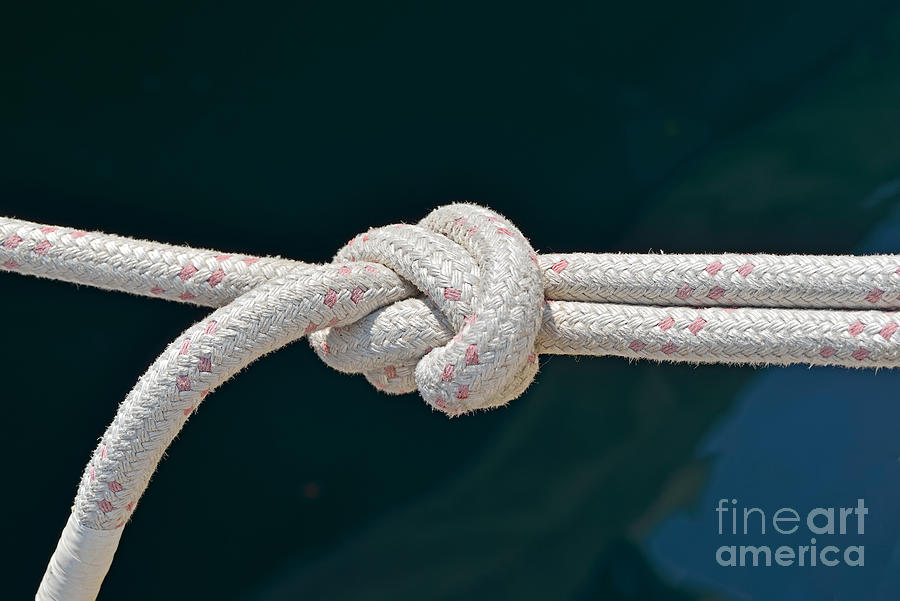 Rope Photograph - Nautical knots #12 by George Atsametakis