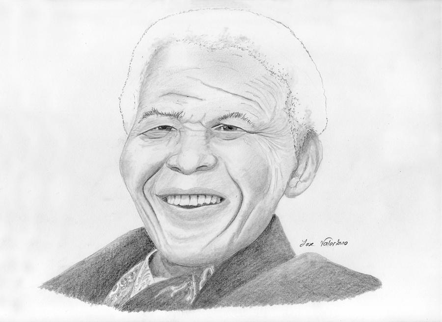 Nelson Mandela #3 Drawing by Martin Valeriano
