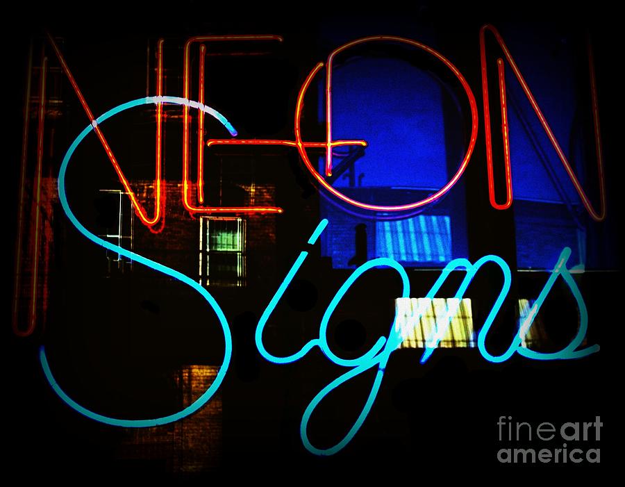 Neon Signs Photograph by Kelly Awad