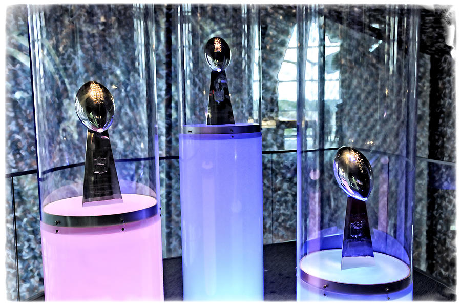 3 New England Patriot Super Bowls Photograph by Mike Martin