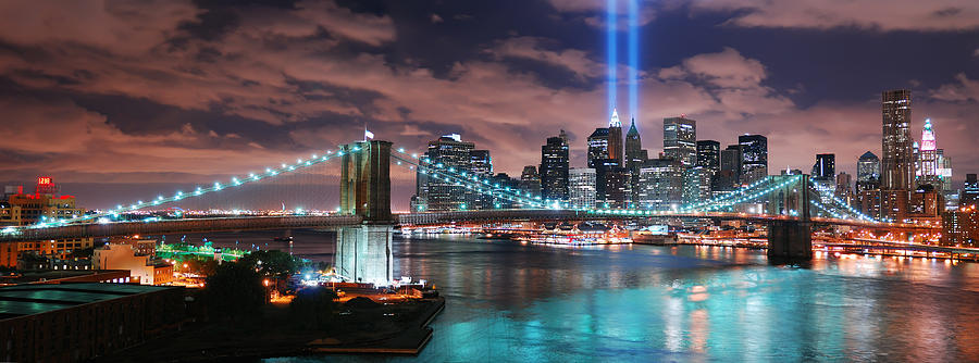 New York City Manhattan panorama #3 Photograph by Songquan Deng