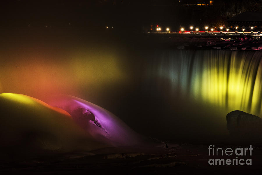 Niagara Falls Light Show #3 Photograph by JT Lewis