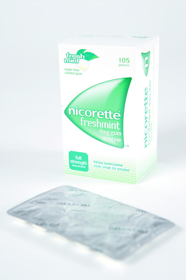 Nicorette Nicotine Gum #3 Photograph by Gustoimages/science Photo Library