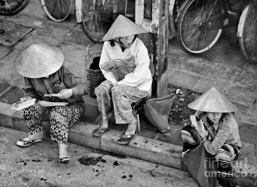 3 Non la in Hoi An-Vietman-BW Photograph by Jennie Breeze