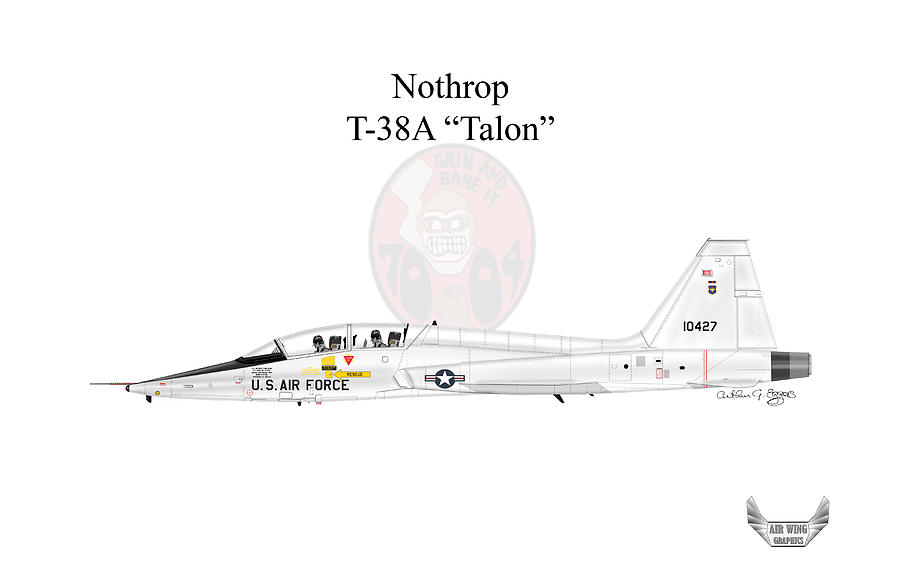 Northrop T-38A Talon #3 Digital Art by Arthur Eggers