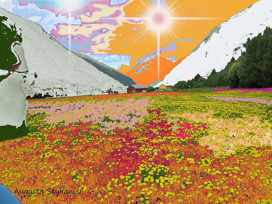 Nature Digital Art - Norway Landscape. #3 by Augusta Stylianou