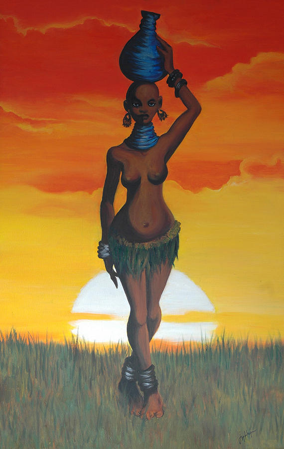 Nuba #3 Painting by Joyce Hayes